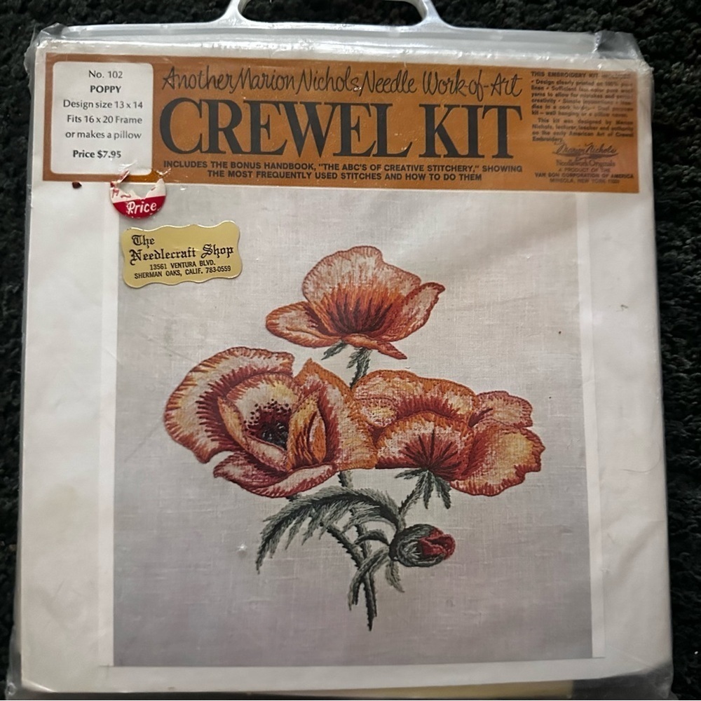 Marion Nichols Crewel Kit new #102